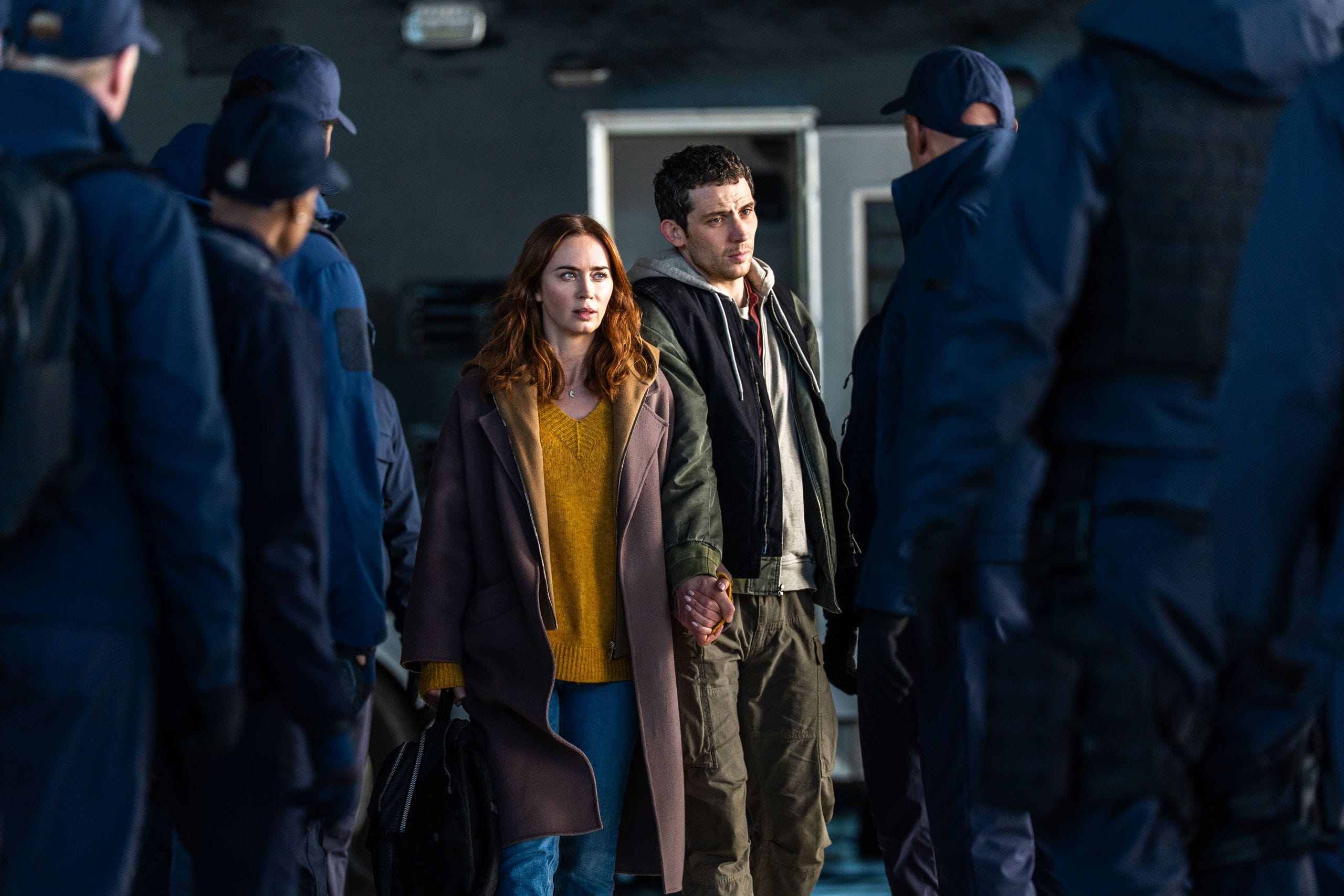 Emily Blunt and Josh O'Connor in Disclosure Day